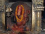 Kathmandu 05 02-3 Indra Chowk Small Ganesh Shrine